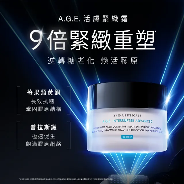 【Skin Ceuticals 修麗可】A.G.E.極效賦活緊緻精華 30ml+AGE普拉斯鏈活膚緊緻霜 48ml