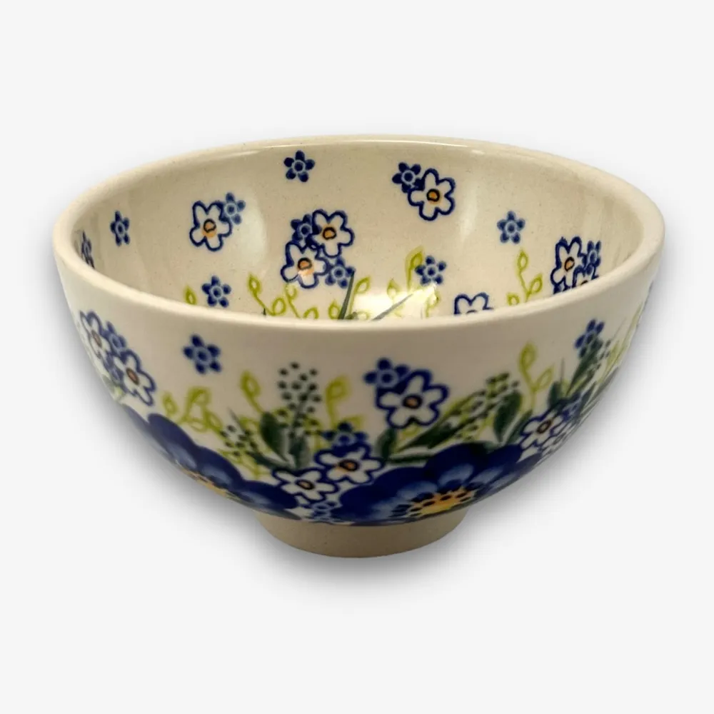 【SOLO 波蘭陶】波蘭製 Vena 波蘭陶 12CM 中式碗 藍色春宴系列