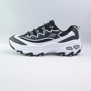 【SKECHERS】女戶外越野系列 D LITES MAX 老爹鞋 厚底 (180399BKW黑白)