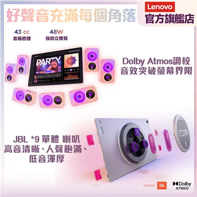 【Lenovo】Tab Plus Gen 2 12吋 8G/128G WIFI平板電腦-天際白ZAHT0150TW(TB355FU)