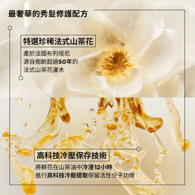 【KERASTASE 巴黎卡詩】金緻柔馭山茶花鎏光露75ml 填裝瓶(升級版奢光小金油/極致保濕/抗躁/護髮油/髮油)