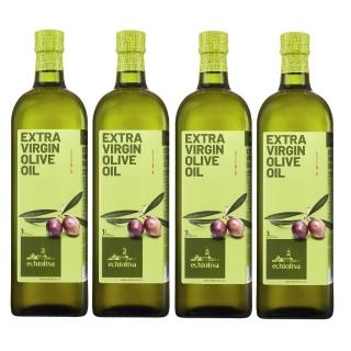 【慕雅利華】艾奇利華特級初榨冷壓橄欖油1000ml X 4瓶(可生飲/出廠酸價0.32%)