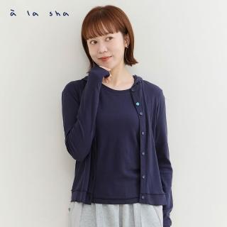 【a la sha】木耳邊層次修身連帽外套