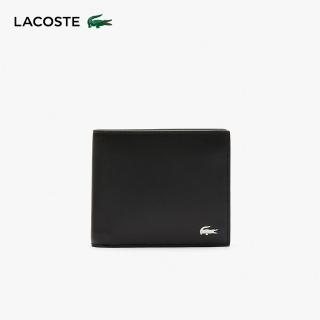 【LACOSTE】包款-FG皮革皮夾(黑色)