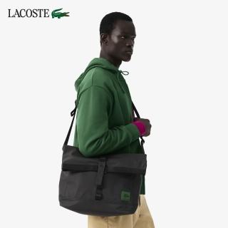 【LACOSTE】包款-輕量郵差包(黑色)