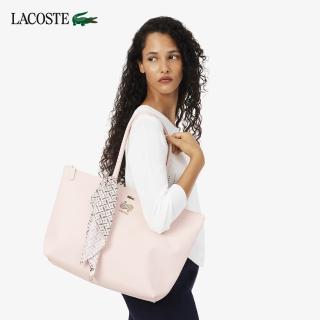 【LACOSTE】包款-L.12.12 經典小鹿角針織壓紋托特包(櫻花粉)