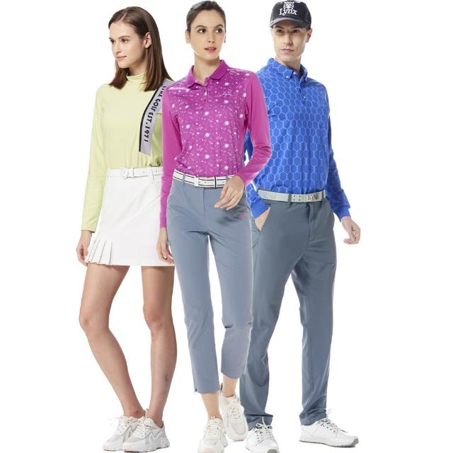 【Lynx Golf】新降零碼！秋日購物果嶺吸排機能內刷毛/圓立領長袖POLO衫/高爾夫球衫(山貓男女多款任選)