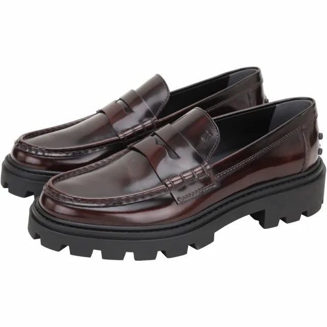 【TOD’S】TODS 漆皮小牛皮厚底樂褔鞋-2色可選(義大利手工皮革)