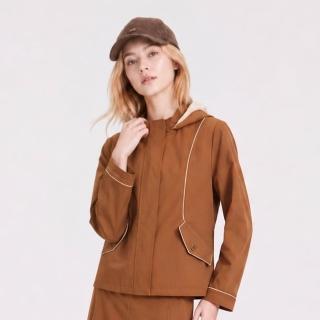 【ILEY 伊蕾】可拆帽挺版外套(咖；M-2L；1263074004)