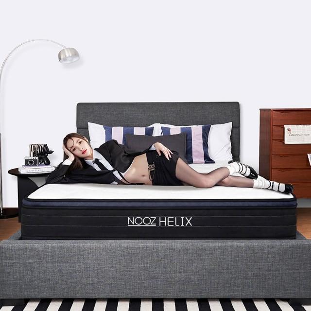 【Lunio】標準單人乳膠獨立筒床墊3尺x6.2尺x24cm-Nooz Helix