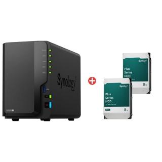 【Synology 群暉科技】搭8TBx2 DiskStation DS225+ NAS 網路儲存伺服器(2Bay/Intel/2GB)(HAT3320-8TB)