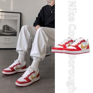 【NIKE 耐吉】Court Borough Low Recraft GS 新年紅金勾 白紅金 復古 大童鞋 DV5456-137