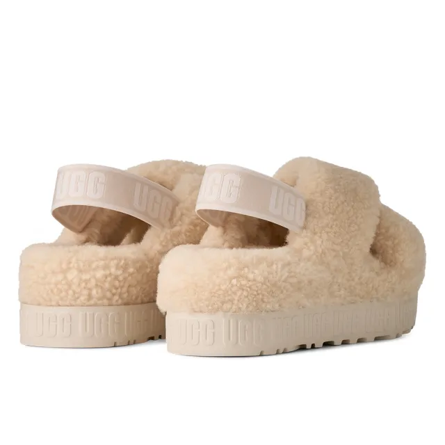 【UGG】涼鞋 女鞋 交叉毛絨序帶涼鞋 Oh Fluffita Cross Strap 自然白 UG1191135NAT