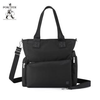 【PORTER INTERNATIONAL】理性美學ASYME托特包-M(黑)