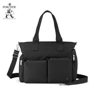 【PORTER INTERNATIONAL】理性美學ASYME托特包-L(黑)