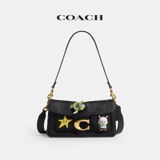 【COACH】蔻馳官方直營 BRAIN DEAD TABBY 別針裝飾 SOFT 26 單肩手袋-B4/黑色(CEO05)