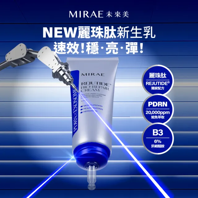 【MIRAE 未來美】專業院線韓國PDRN麗珠肽修護新生乳x2（50mL/盒 共2盒）