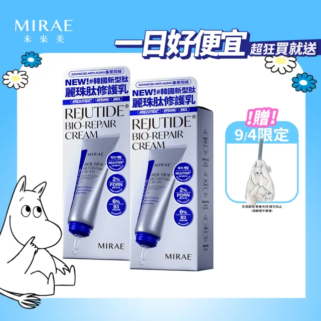 【MIRAE 未來美】專業院線韓國PDRN麗珠肽修護新生乳x2（50mL/盒 共2盒）