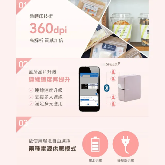 【EPSON】官方直營 搭5捲標籤帶★LW-C650PK 智慧藍牙櫻花標籤機