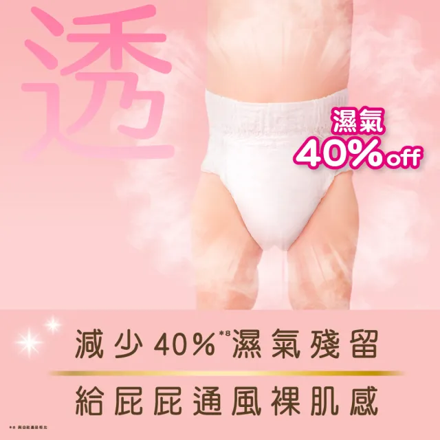 【妙而舒】極透舒膚黏貼型尿布 M箱購(M62片x3包)