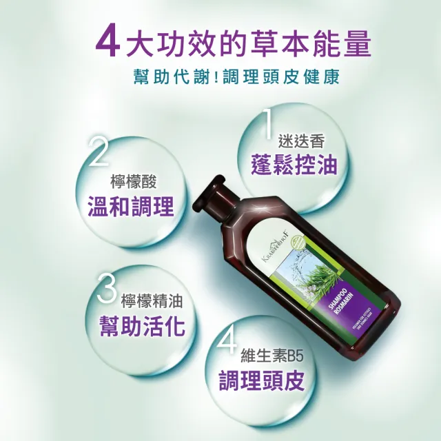 【KRAUTERHOF 德國草本莊園】無矽靈植萃草本洗髮精/護髮乳500ml(迷迭香/洋甘菊/複方/蕁麻/金蒜/乳木果潤髮)