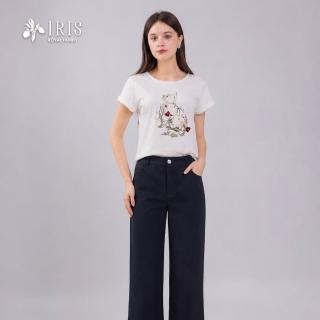【IRIS 艾莉詩】設計刺繡修身長褲(62328)