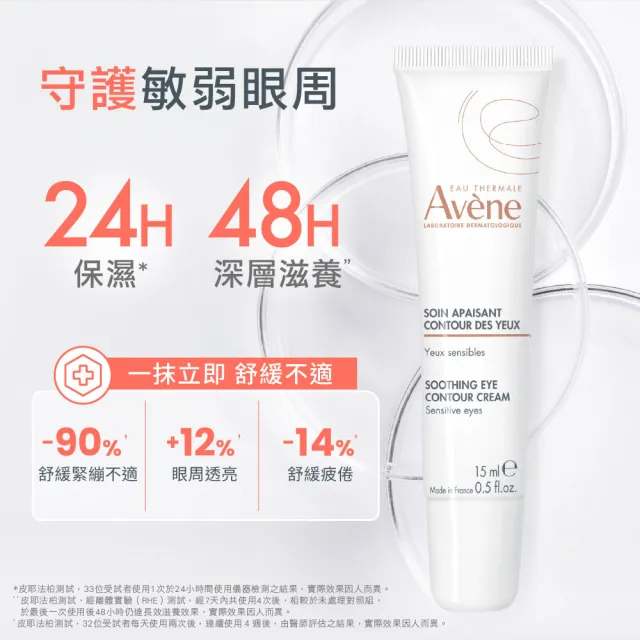 【Avene 雅漾】官方直營 活泉透亮眼霜15ml #亮眼棒