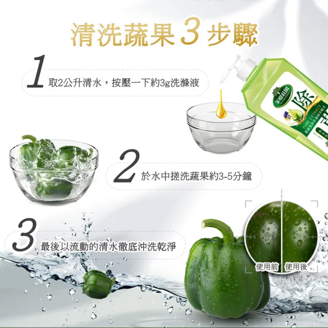 【茶樹莊園】雙效蔬果食器洗滌液洗碗精(草本萃淨/酵素油切)1000g/入X12-箱購