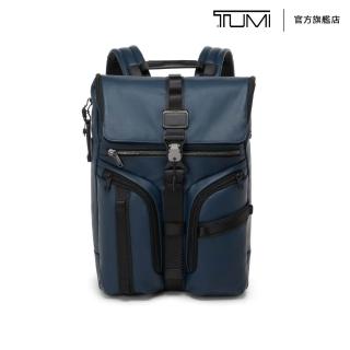 【TUMI】ALPHA BRAVO Surveillance 翻蓋帆布後背包-海軍藍(TUMI 官方旗艦店)