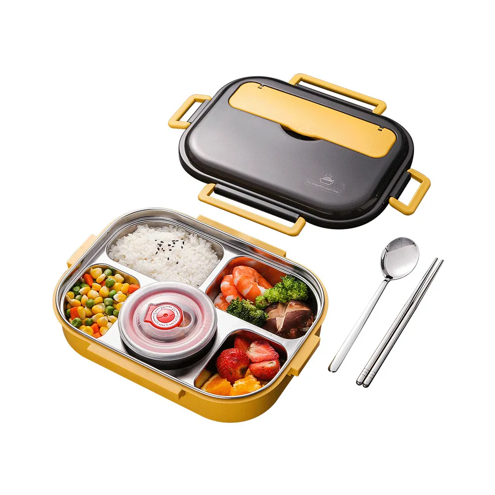 【Mega】莫蘭迪新色 304不鏽鋼五格便當盒(附餐具+湯碗+便當袋 飯盒 保溫)