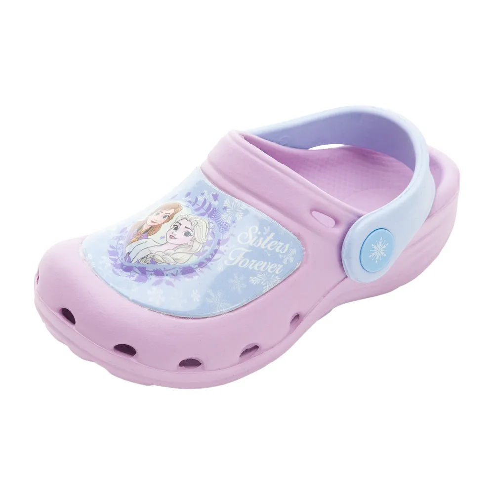 【Disney 迪士尼】冰雪奇緣 童鞋 電燈園丁鞋/穿脫方便 輕量 防水 台灣製 紫(FNKG41407)