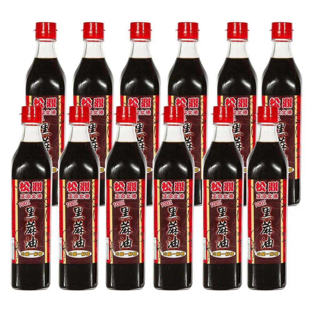 【松鼎】調和黑麻油12瓶組(500ml/瓶)