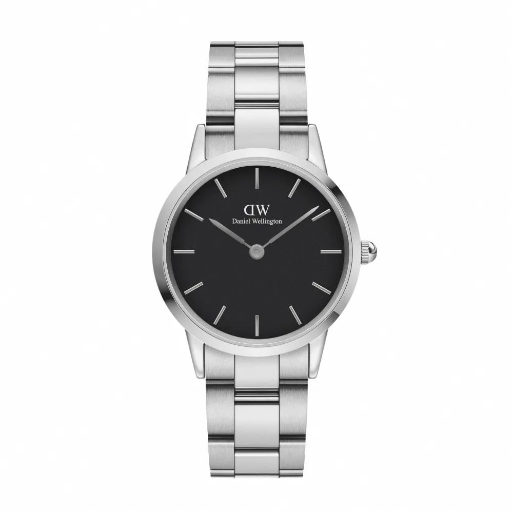【Daniel Wellington】DW 手錶 Iconic Link 28mm/32mm精鋼錶 耀目亮銀(DW00100208)