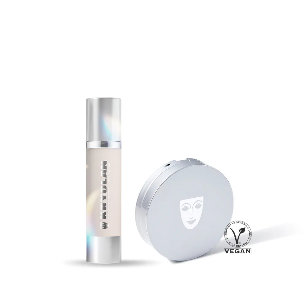 【KRYOLAN 歌劇魅影】清透仙女光澤組(凝水粉妝慕斯+氣感補光粉餅)