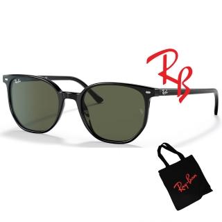 【RayBan 雷朋】亞洲版 Elliot 時尚太陽眼鏡 RB2197F 901/31 黑框墨綠鏡片 公司貨(搭贈RAY BAN托特包)