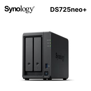 【Synology 群暉科技】搭4TBx2★DS725neo+ 2bay 網路儲存伺服器(HAT3300-4T)