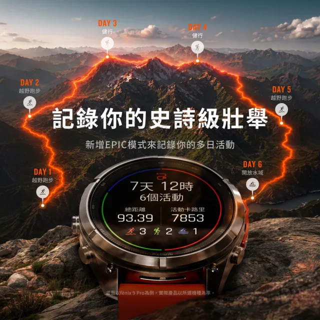 【GARMIN】Fenix 9 AMOLED 全方位戶外進階GPS智慧腕錶 43mm