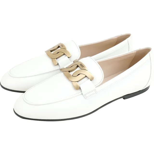 【TOD’S】TODS Kate 鍊條小牛皮樂褔鞋-多色可選(平底鞋 豆豆鞋品牌 義大利手工皮革)