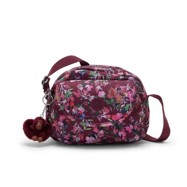 【KIPLING】『貝殼包』酒釀紅花翻蓋側背小包-STELMA