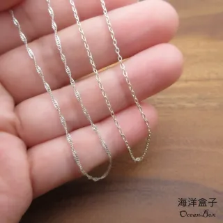 【海洋盒子】素銀原色S925純銀圈圈鍊水波鍊.女用項鍊.女用短鍊子