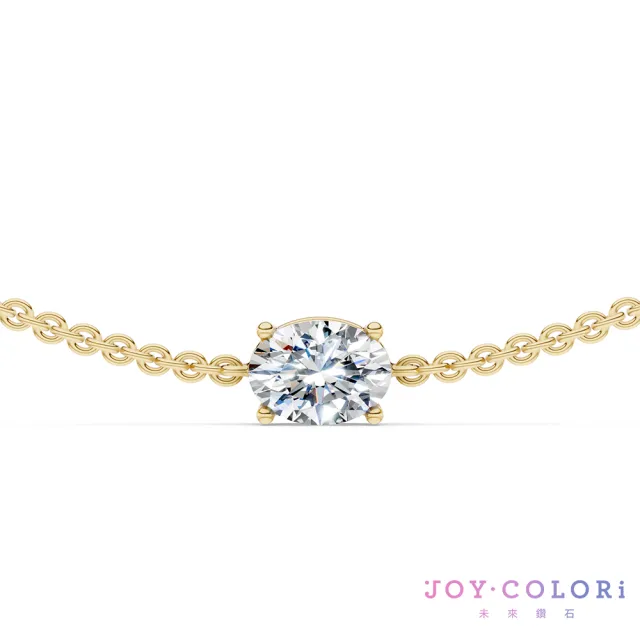 【JOY COLORi 未來鑽石】10K金 26分橢圓鑽手鍊(培育鑽石 流光 BR8043OCLG)