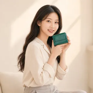 【EMMA SUE】雙11 二折短夾 女生短夾 漆皮短夾 短款錢包 亮面短夾 錢包 多卡位皮夾 牛皮錢包 短夾 真皮
