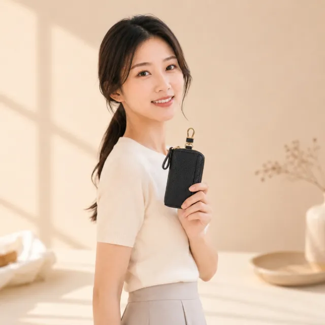 【EMMA SUE】雙11 真皮鑰匙包 禮物 鑰匙包 多功能鑰匙包 牛皮鑰匙包 車用鑰匙包 家用鎖匙包 可拆卸鑰匙