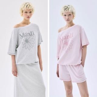 【MARDI MERCREDI】華夫格 短TEE 多色 露肩 經典小雛菊 WAFFLE TSHIRT OFF SHOULDER FLOWERMARDI