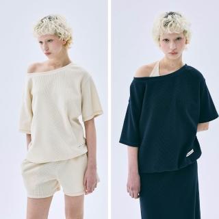 【MARDI MERCREDI】華夫格 短TEE 多色 露肩 WAFFLE TSHIRT OFF SHOULDER