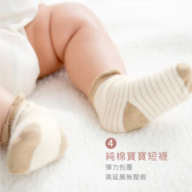 【Gennies 奇妮】彌月禮盒 小熊暖心禮盒7件組(蝴蝶衣+手套+短襪)