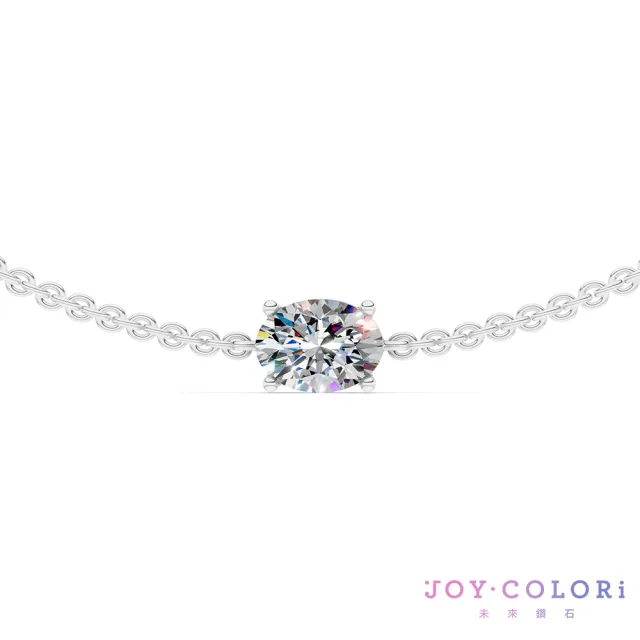 【JOY COLORi 未來鑽石】PT950鉑金 26分 橢圓鑽手鍊(培育鑽石 流光 BR8043OCLG)