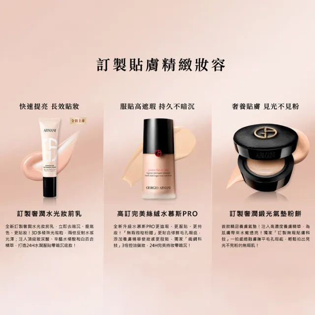 【ARMANI 亞曼尼】訂製奢潤水光妝前乳30ml(GA/新品上市)