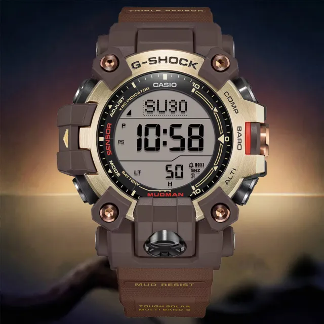 【CASIO 卡西歐】G-SHOCK Master of G 太陽能 多功能腕錶 錶 週年慶 雙11 (GW-9500MH-5)