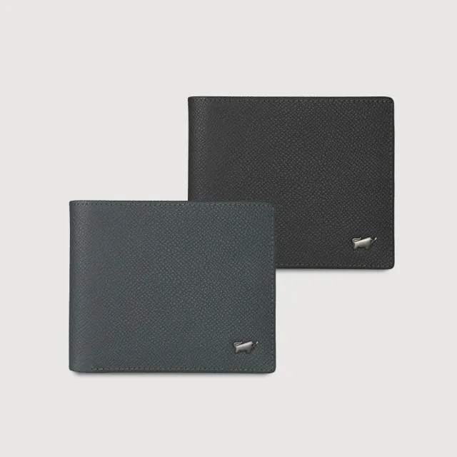 【BRAUN BUFFEL 德國小金牛】錢包送禮推薦 專櫃頂級真皮輕薄直立皮夾短夾男夾零錢包(多款任選賣場B)